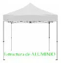 Gazebo de aluminio 3x3mts blanco