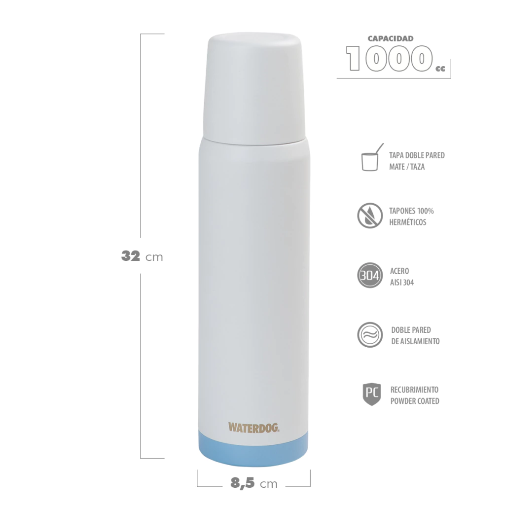 Termo Acero Waterdog Obus1000 MUNDIAL