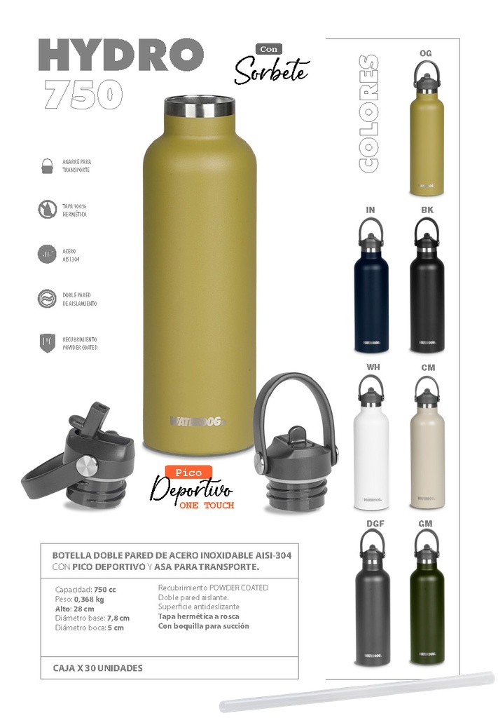 Botella Waterdog Hydro 750